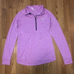 Under Armour Pink Quarter Zip Long Sleeve